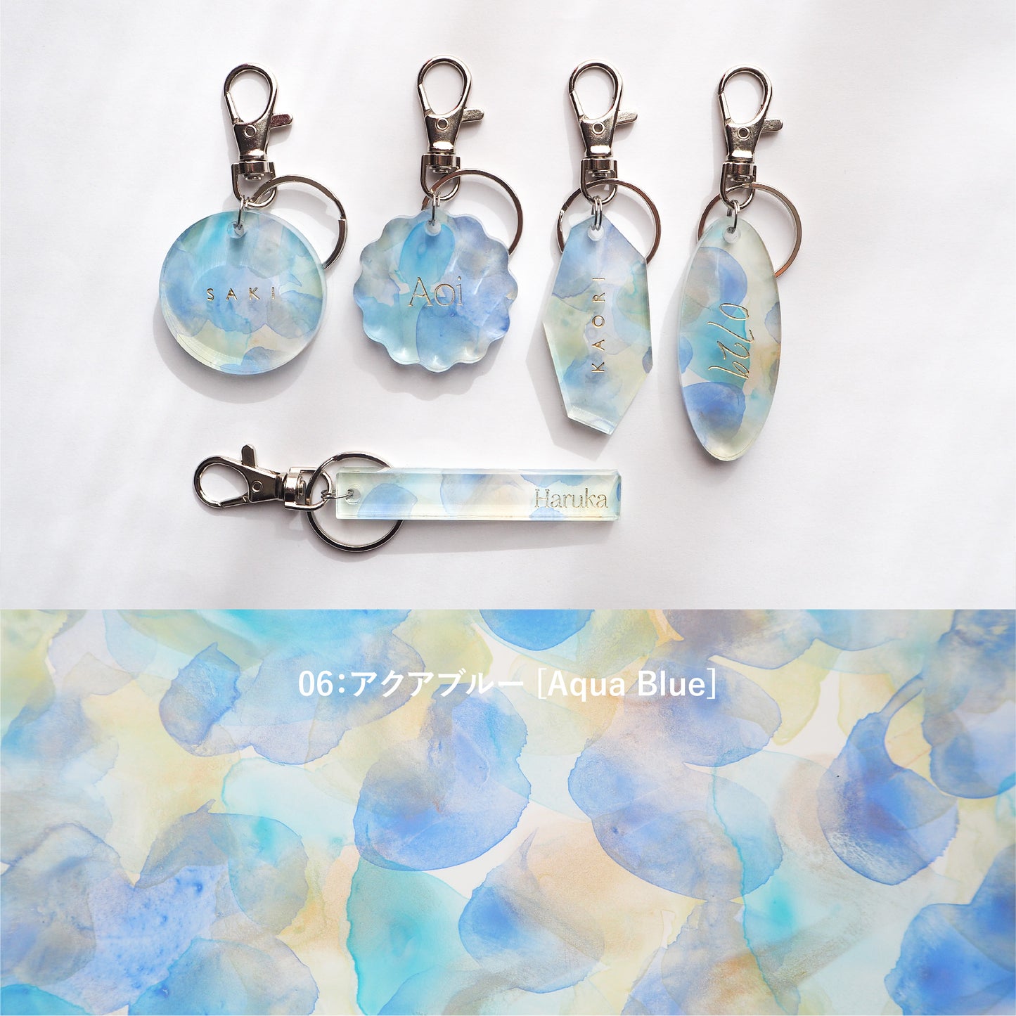 Name Key Chain：Circle / Flower