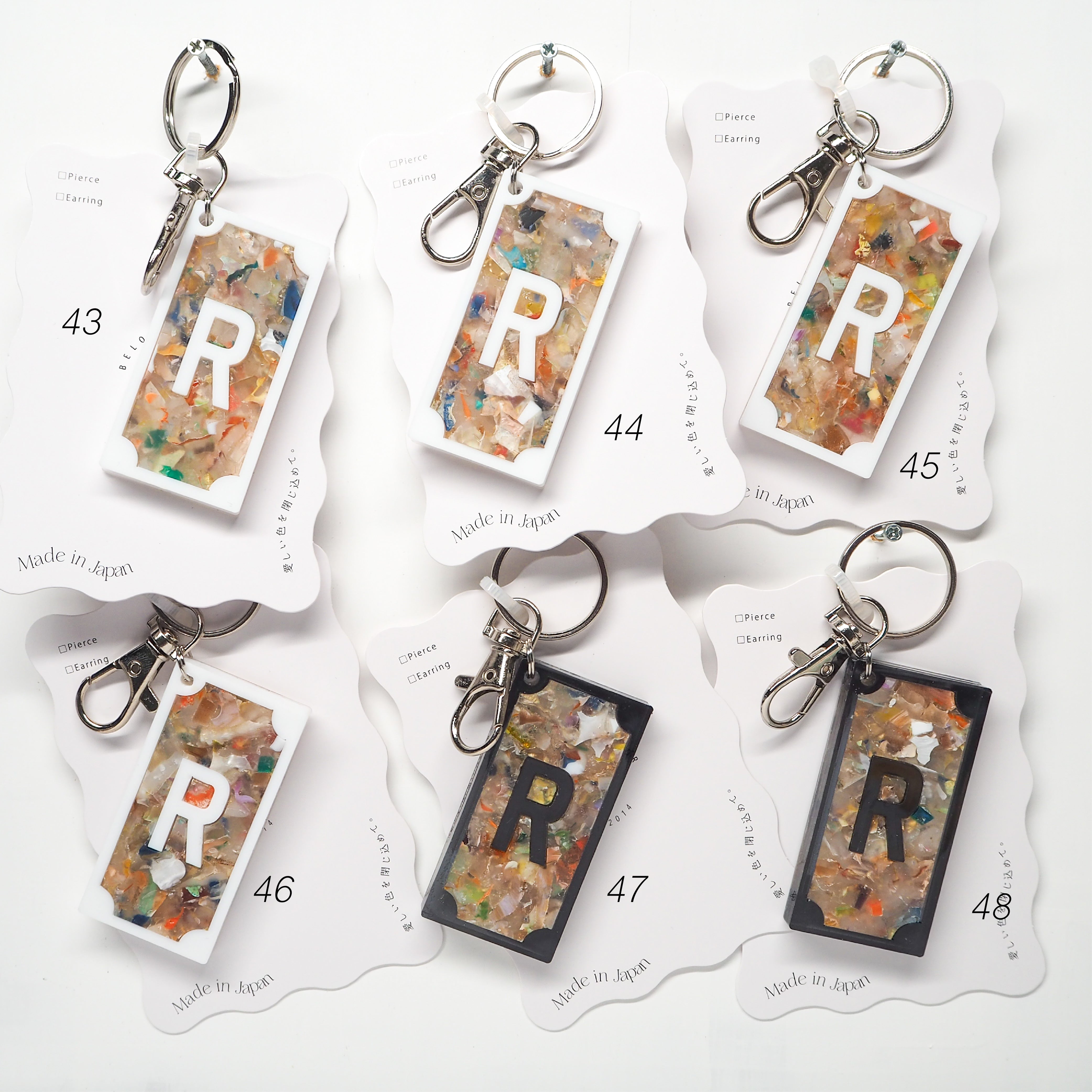 Initial Keychain – Beloved color m ONLINE SHOP
