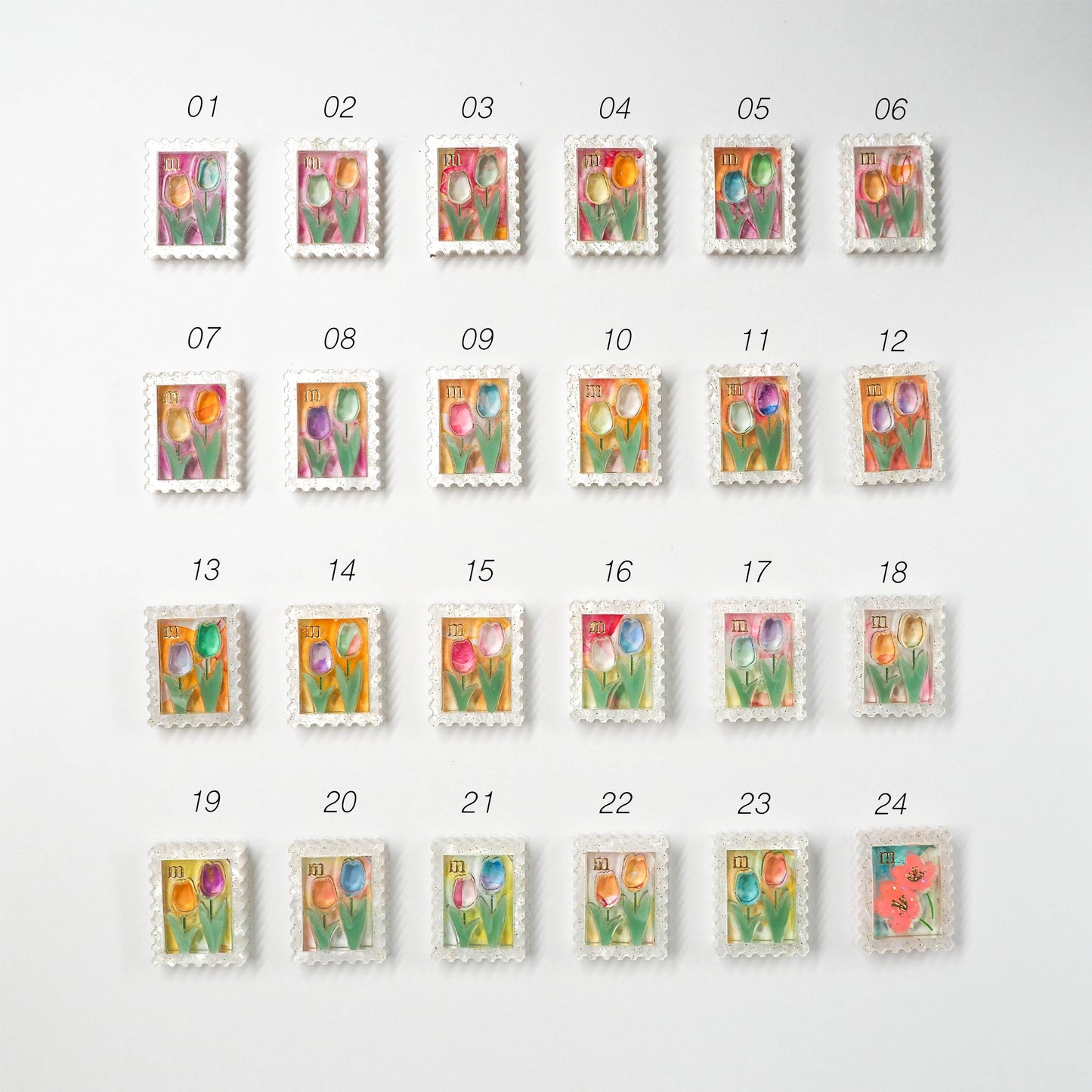 Flower Stamps：Juicy color