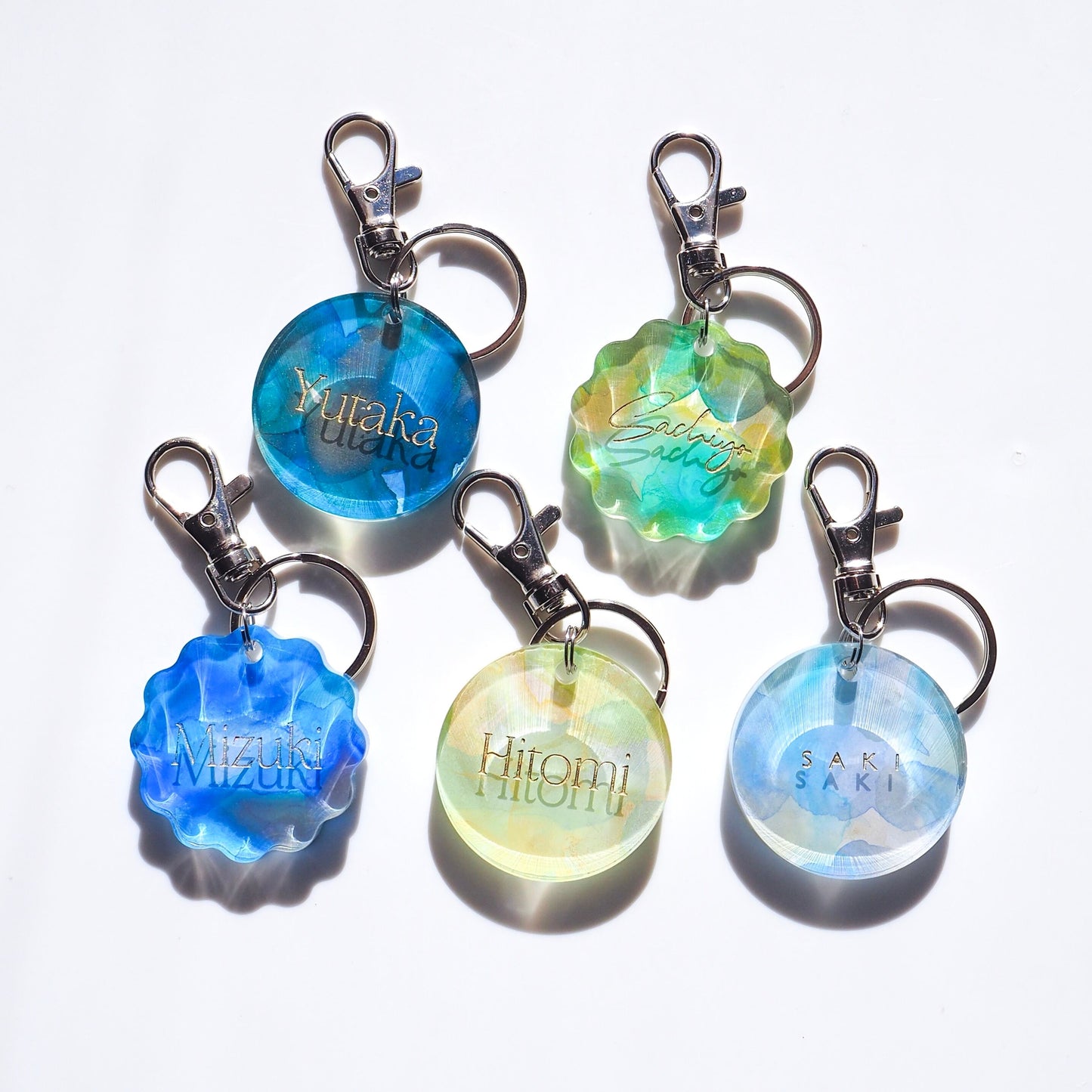 Name Key Chain：Circle / Flower