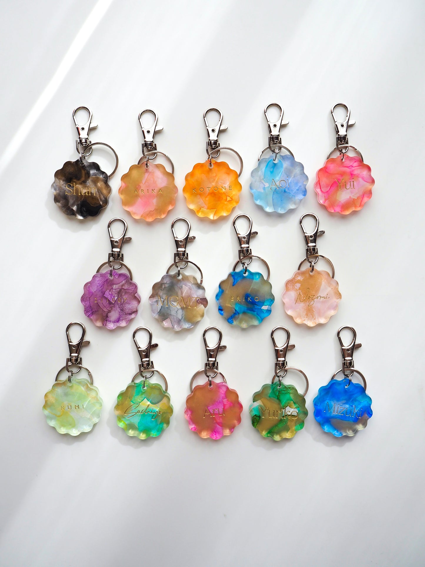 Name Key Chain：Circle / Flower