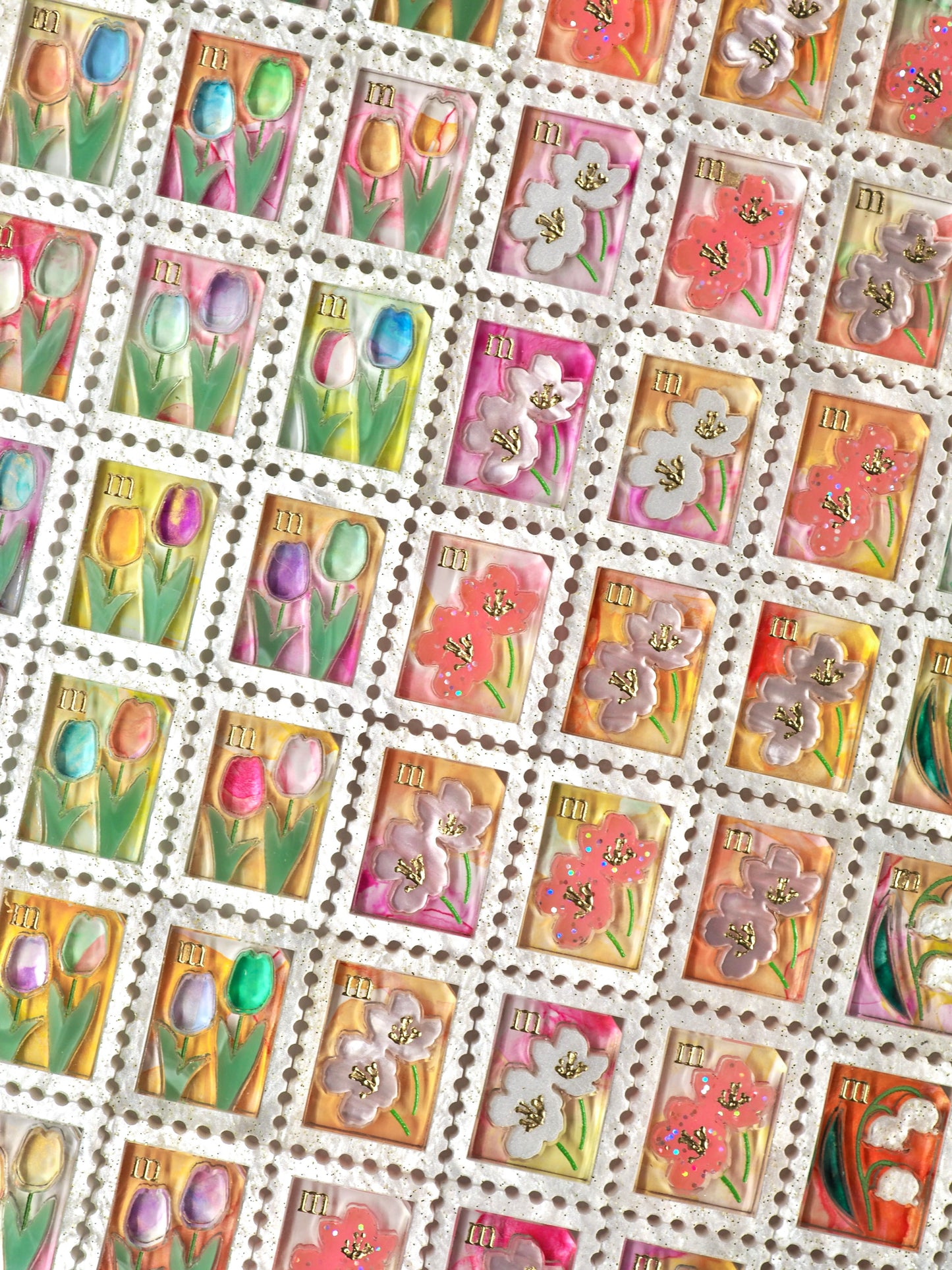 Flower Stamps：Juicy color