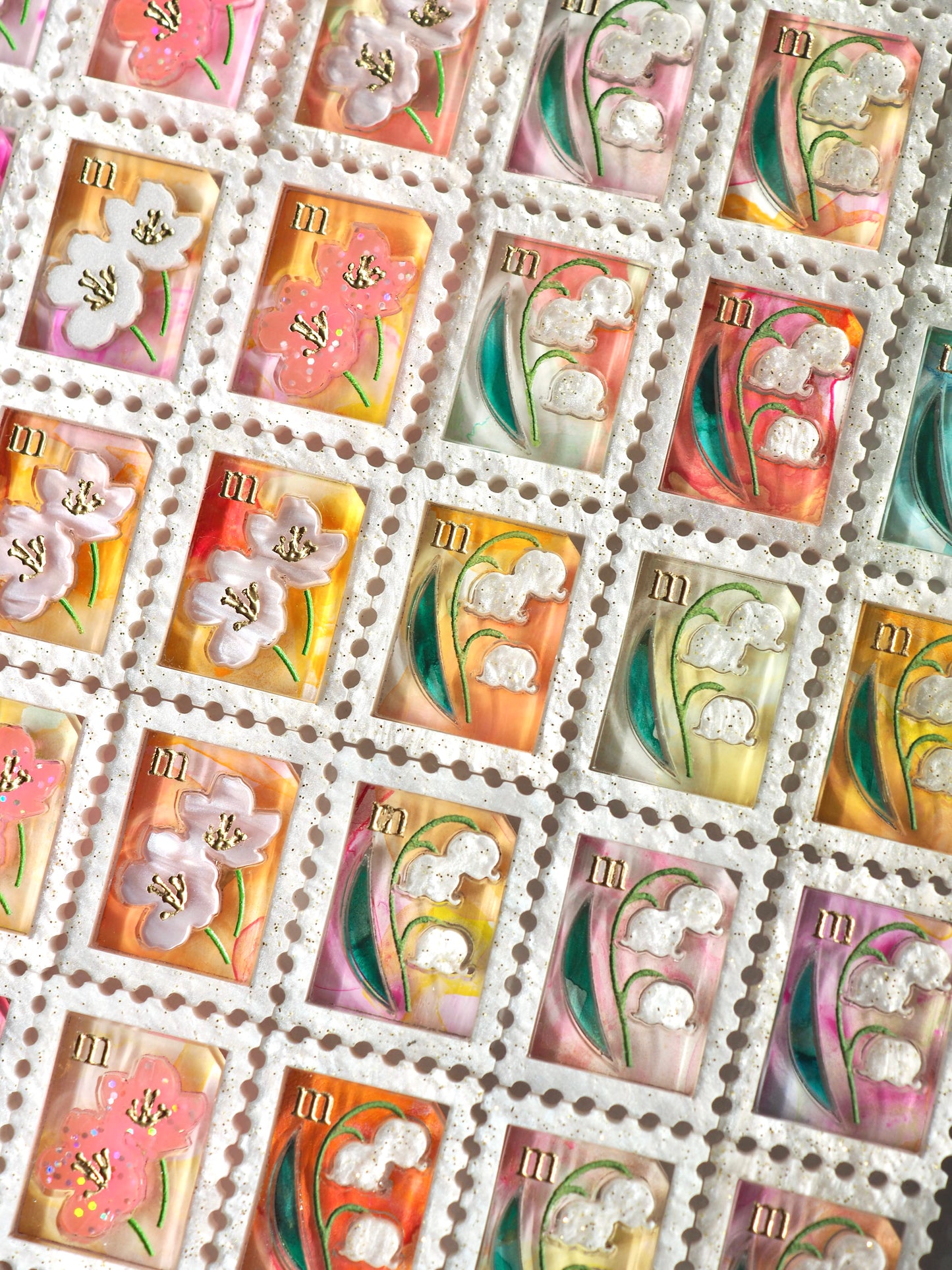 Flower Stamps：Juicy color